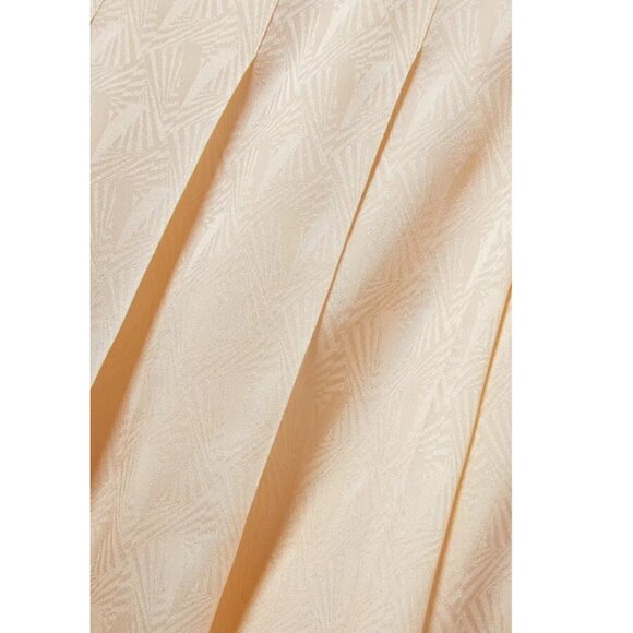 Victoria Beckham Cream Pleated Wrap-effect Satin-Jacquard Dress. Size XS. - Picture 12 of 12